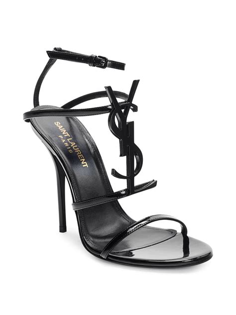 ysl strapp high heels|saint laurent cassandra flat sandals.